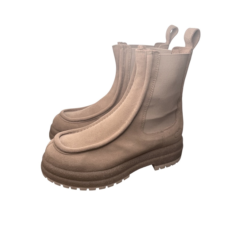 CALIA Samie Moc Toe Pull On Leather Chelsea Boots Tan Size 8.5 NWOT / EUC
